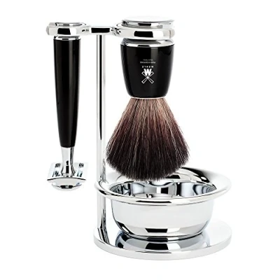 Afbeelding van Muhle scheerset RYTMO S21M226SSR Synthetisch Safety razor Zwart