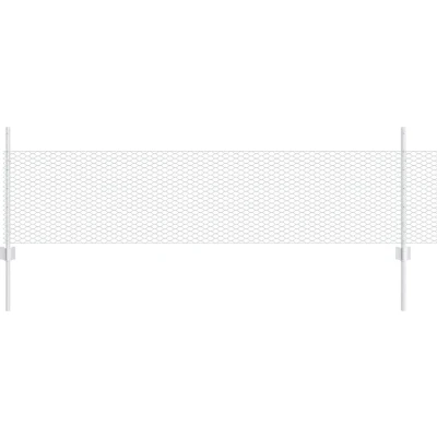 Afbeelding van vidaXL Hekpalen 5 st U vorm 60 cm gegalvaniseerd staal, Zeshoekig hek 0.5x10 m staal