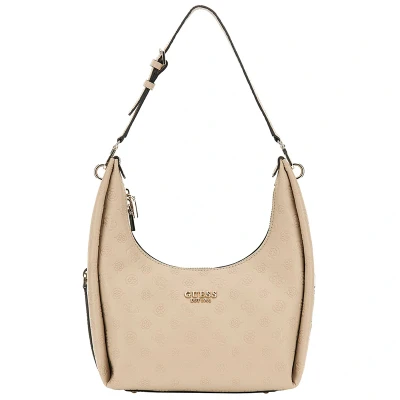 Afbeelding van GUESS Schoudertas Phoebe Hobo Shoulder Bag Simply Taupe Logo