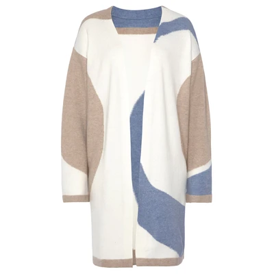 Afbeelding van Lascana Lang vest met patroon, zachte cardigan, comfortabele pasvorm