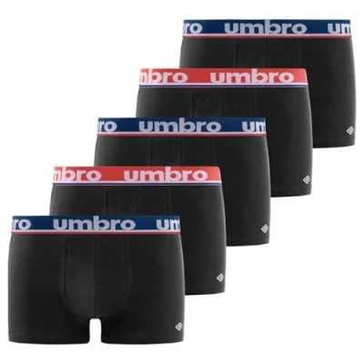 Afbeelding van Umbro Herenonderbroek, 100% katoen, boxershorts voor heren, duurzaam, natuurlijk (5 stuks), Klasse 8, S
