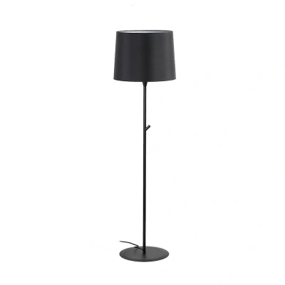 Afbeelding van Faro Lighting Conga Vloerlamp Ronde Tappered Shade Zwart, E27