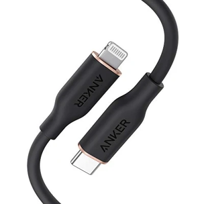 Afbeelding van Anker PowerLine III Flow, USB C naar Lightning oplaadkabel PD, compatibel met iPhone 13/13 Pro Max/12/11 Pro/X/XS/XR/8 Plus, AirPods Pro, 90 cm, MFi gecertificeerd, silicagel