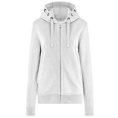 Afbeelding van HRM Dames Premium Capuchonjack, Wit, Maat XS I Fair Trade Jas met Capuchon, 320 g/m² Gemaakt van 70% Katoen &amp; 30% Gerecycled Polyester