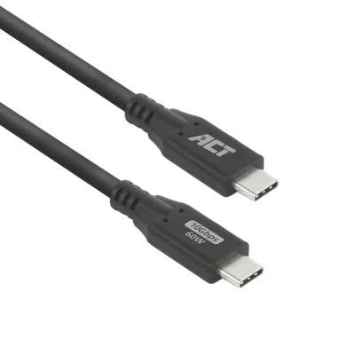 Afbeelding van ACT USB 3.0 10Gbps 60W Type C kabel, 2 meter