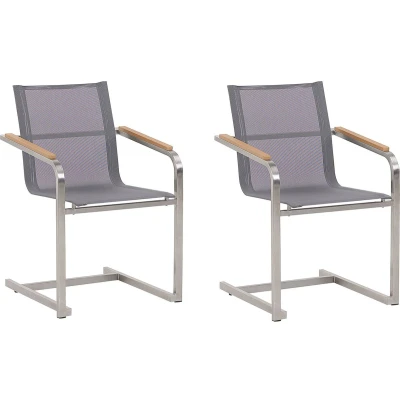 Afbeelding van Beliani COSOLETO Tuinstoel Grijs RVS