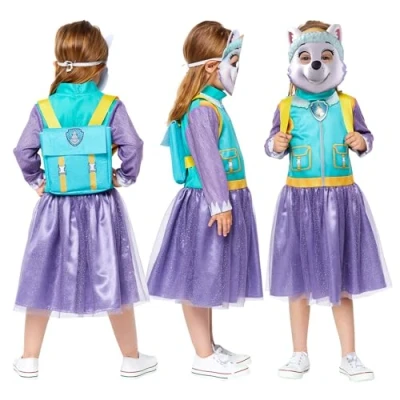 Afbeelding van amscan 9918663 Officiële Paw Patrol Everest meisjeskostuum voor kinderen, leeftijd: 3 4 jaar