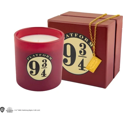 Afbeelding van Harry Potter Platform 9 3/4 candle with Hogwarts Express ticket necklace