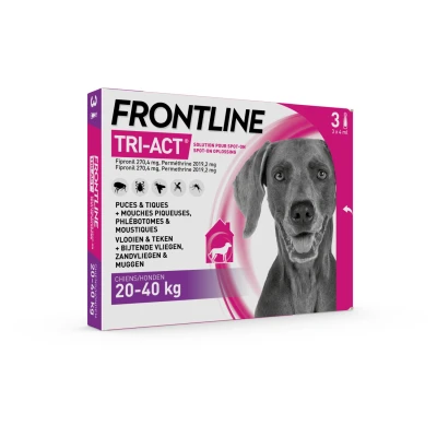 Afbeelding van Pipet voor honden Frontline Tri Act 20 40 Kg