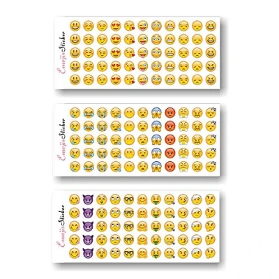 Afbeelding van VOANZO 36 vellen lachende gezichten stickers, als beloning voor kinderen duivel gezicht emoticons smiley notebook telefoon mobiele laptop decoratie grappige emoticon coole