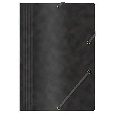 Afbeelding van OFFICE PRODUCTS 21194011 07 map met elastiek persspan, A4, gewicht 390 g/m2 zwart