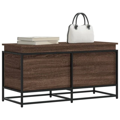 Afbeelding van vidaXL Opbergbox met deksel 100x40x51,5 cm bewerkt hout bruin eiken