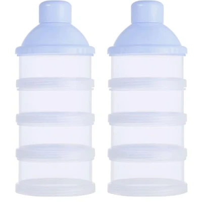 Afbeelding van 2 Pack Formule Dispenser,Draagbare Melk Poeder Dispenser,Non pill Baby Kids Dispenser,Melk Dispenser Container Pot Box Blauw