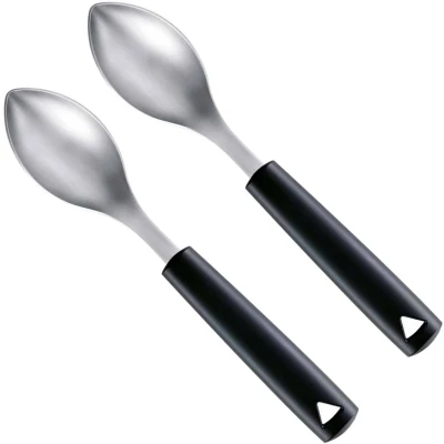 Afbeelding van Triangle Quenelle Lepelset 8 cm Perfectie in Presentatie Duurzaam Ontwerp