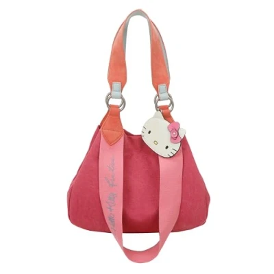 Afbeelding van Fritzi aus Preußen Schoudertas Izzy Mini Canvas Shoulder Bag Pink Cat Roze