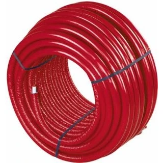 Afbeelding van 25mm x 2,5 Lengte: 50 meter Rood geïsoleerd 6mm Unipipe Alu/Pex. Artikelnr: 1091715