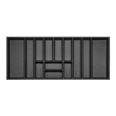 Afbeelding van ORGA BOX 3 Besteklade diepte: 473 x breedte: 1091 mm antraciet met canvasstructuur voor 120 cm laden, bijv. in Nobilia keukens vanaf 08.2012.