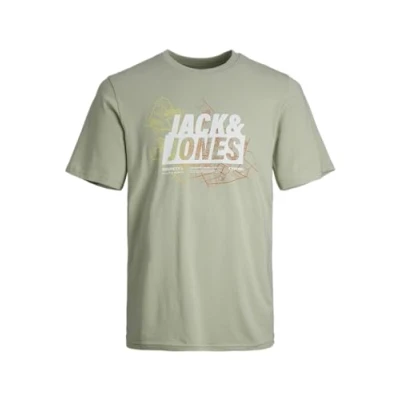 Afbeelding van Jack &amp; Jones Rundhals Tshirt print, Heren, Maat: Small, Desert sage