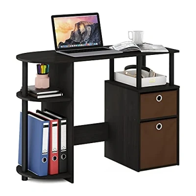Afbeelding van Furinno JAYA Computer/bureau met laden, hout, bruin, 97,54 x 72,39 cm