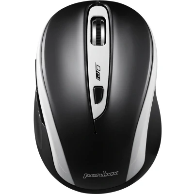 Afbeelding van Perixx PERIMICE 721 Draadloze ergonomische muis Ontwerp met 5 toetsen Compatibel desktop en laptoppc&#039;s Draadloos 2,4 GHz (Wit Zwart)