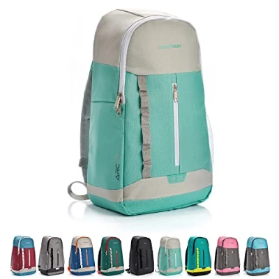 Afbeelding van Thermische Rugzak 10L of 20L Geïsoleerde Tas om te kamperen tour picknick festival lunchtas voedsel opbergtas picknicktas vakantie grillen Arctic (20 L, Light blue/Gray)