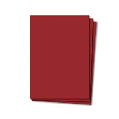 Afbeelding van DIN A4 vellen kleipapier 240 g/m2 papieren vel briefblad knutselpapier 50 Bogen donkerrood