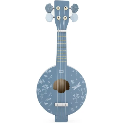Afbeelding van Label Blauw Houten Banjo LLWT 04410