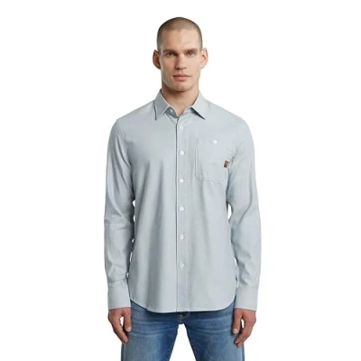 Afbeelding van G STAR Bristum Overhemd, Heren, Maat: Large, Ash blue milk