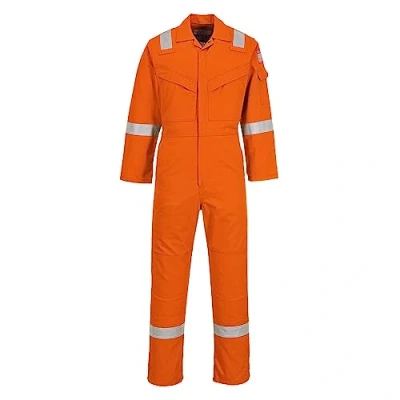 Afbeelding van Portwest FR50 Reflecterende Vlamvertragende FR Antistatische Overall Arc Proof 350g Oranje, M
