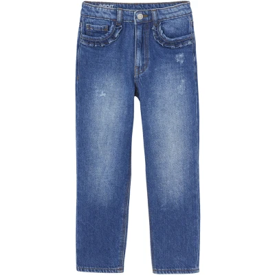 Afbeelding van Vertbaudet Rechte jeans MorphologiK meisjes heupomvang Small