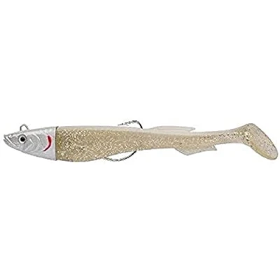 Afbeelding van Berkley PowerBait Power Sardine, vishaak, zacht kunstaas, zeevissen, zoutwater aas, minnow peddelstaart lokken voor baars, zeebaars, pollen, kabeljauw, paling, lening en lipvis, sneeuwwit, 10 g