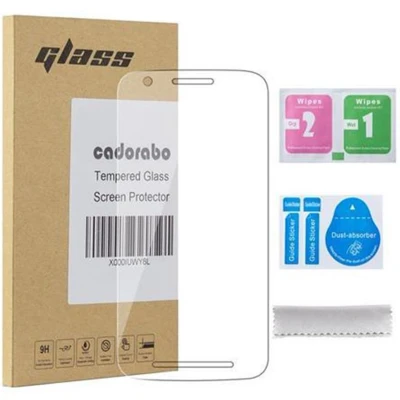 Afbeelding van Cadorabo Screenprotector geschikt voor Motorola MOTO E3 in KRISTALHELDER Tempered Display Pantser Film beschermglas