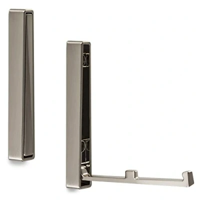 Afbeelding van 2 stuks SOTECH uitklapbare haken Bari RVS look bolvormig design 120 x 16 15 mm incl. bevestigingsschroeven