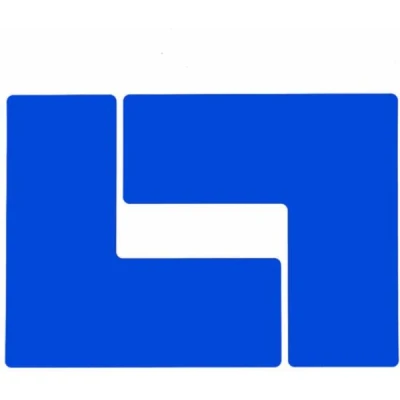 Afbeelding van BRADY TS 101.60 514 COR BL 20 ToughStripe label met hoekmarkering L, blauw, 254 x mm (20 st.) 104456