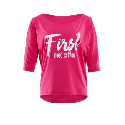 Afbeelding van Winshape 3/4 Ultra Light MCS001 Longsleeve, Dames, Maat: XXL, Deep pink/glitter/white