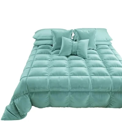 Afbeelding van PETTI Artigiani Italiani dekbed van zacht en warm fluweel 350 g/m², voor Frans bed, dubbelzijdig, bed: 220 x 260 cm, Tiffany, 100% Made in Italy