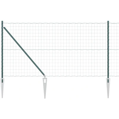 Afbeelding van vidaXL Euro Fence Set van 2 Groen Metaal 10 x 1,0 m Uitbreidbaar