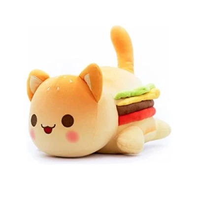 Afbeelding van SEYUMI Aphmau Meemeows, kattenpluche, kattenknuffels, Meemeows kattenvoer pluche, kattenvoer, pluche speelgoed, (25 cm, B)