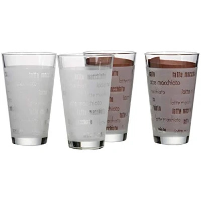Afbeelding van Ritzenhoff &amp; Breker Latte Macchiato glazenset Chicco, 4 delig, gesatineerd, helder, gesatineerd