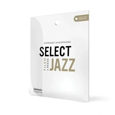 Afbeelding van D&#039;Addario Woodwinds Organic Select Jazz Filed Sopraansaxofoon Riet Sax Individueel verzegeld 2 Zacht, 3 Pack