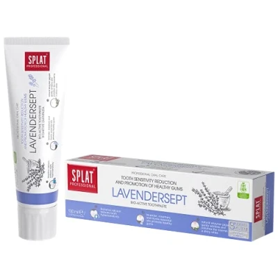 Afbeelding van SPLAT PROFESSIONAL Lavendersept Tandpasta met antioxiderende werking en tandvleesbescherming, fluoridevrij, verpakking van 100 ml