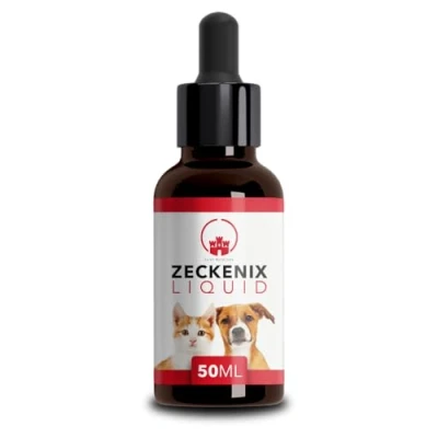 Afbeelding van Saint Nutrition® Zeckenix Liquid Tekenbescherming voor katten en honden, natuurlijke formule honden katten, ideaal dagelijks gebruik bescherming onderweg, 50 ml