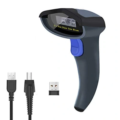 Afbeelding van NETUM Draadloze Barcodescanner Handheld CCD barcodelezer (2,4 GHz draadloos en USB 2.0 bedraad) Barcode handscanner, Ondersteunt voor MAC, Windows pc, Laptops W6