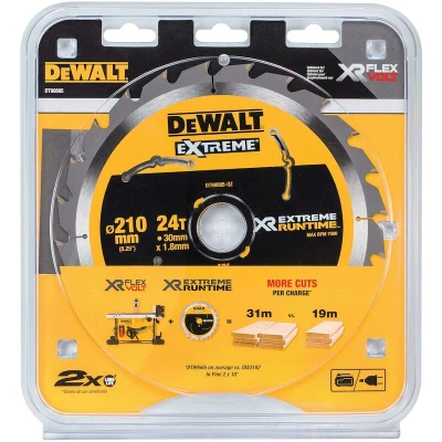 Afbeelding van Dewalt 210x30x24T Cirkelzaagblad Geschikt Voor Hout (1 Stuks)
