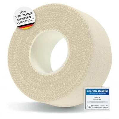 Afbeelding van Mantle Fingertape 2,5 cm x 10 m 1 rol wit klimmen boulderen vechtsport volleybal handbal basketbal krachtsport sporttape