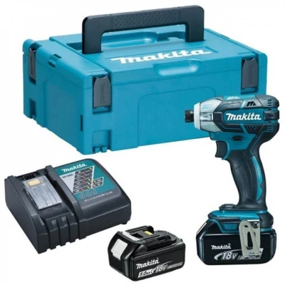 Afbeelding van Makita DTS141RTJ 18V Li ion accu impuls slagschroevendraaier set (2x5.0Ah) koolborstelloos