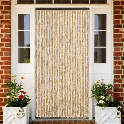 Afbeelding van vidaXL Vliegengordijn 90x200 cm chenille beige
