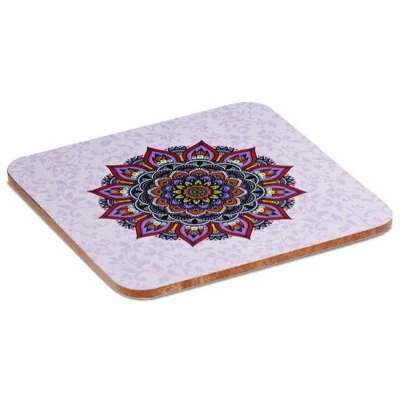 Afbeelding van Tea for One Mandala onderzetters paars (6 stuks)