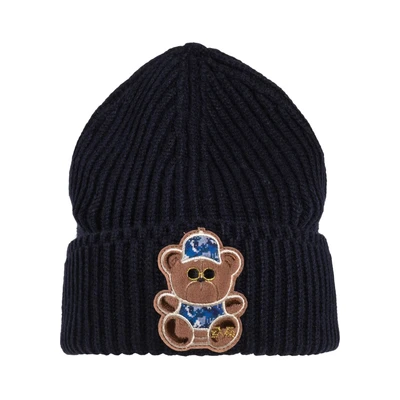 Afbeelding van 19V69 Italia Teddy Muts, Maat: One Size, Navy