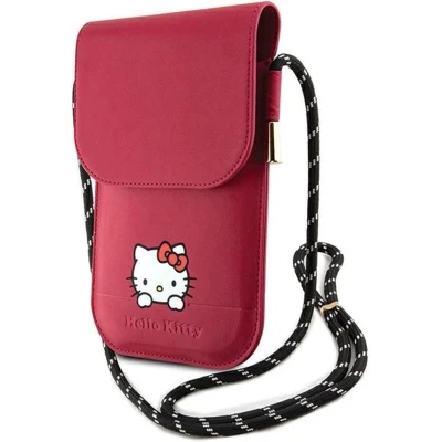 Afbeelding van Hello Kitty Leren Daydreaming Cord tas roze